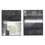 HANNAH TOUNSEND; The Harbour Walls, a canvas diptych, each constructed from a one-off digital