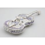 STEPHEN DIXON (born 1957); Josiah Spode’s Violin? (2013), transfer printed bone china, length 61.