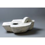 GORDON BALDWIN (born 1932); White Vessel Study IV (2010), earthenware covered in white pigment,