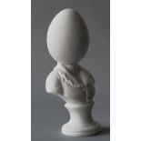 MATT SMITH; Wunderkammer II 19, Small Egg (2017), white Parian porcelain, height 17cm. Additional