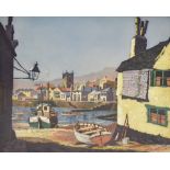 MARTIN GARVEY; a artists' proof lithograph, 'St Ives, Cornwall', signed, titled and bearing