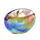 JOHN DITCHFIELD; a Glassform iridescent paperweight, signed, height 10.5cm. (D)Additional