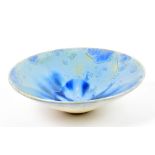 MARGARET SHOTTON (born 1937); a porcelain bowl with crystalline glaze, impressed MS mark, diameter