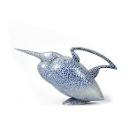 ANTHONY THEAKSTON (born 1965); a small salt glazed bird jug, incised signature, height 14.5cm. (D)