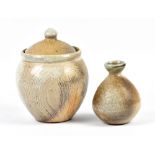 SVEND BAYER (born 1946); a stoneware jar and cover, height 20cm, and a bud vase (2). (D)Additional