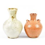 TREVOR CORSER (1938-2015) for Leach Pottery; a stoneware bottle covered in off white glaze,