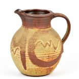 MICHAEL CASSON (1925-2003); a stoneware jug covered in dry ash glaze, impressed MC mark, height