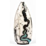 SUSAN LUKER; a raku torpedo vase, incised signature, height 31cm. (D)Additional InformationAppears