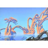 ROGER DEAN (born 1944); a signed limited edition coloured print, 'Archers I', signed lower right,