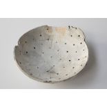 REBECCA APPLEBY (born 1979); ‘Open Vessel II’, earthenware with perforated grid pattern covered in