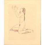 ERIC GILL (1882-1940); an engraving on paper, 'Earth Waiting', published by Douglas Claverdon, 1929,