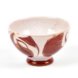 ALAN CAIGER-SMITH (born 1930); a small tin glazed earthenware footed bowl, painted ACS mark and date