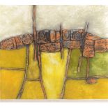 PETER CLOUGH (born 1944); 'High Ridge', a collagraph print, AP original, signed and dated 2014, 39.5