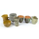 A group of studio ceramics including early David Frith, Jeremy Leach and Callum Trudeon for Leach