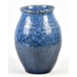REGINALD FAIRFAX WELLS (1877-1951); a stoneware vase covered in streaky and mottled blue glaze,