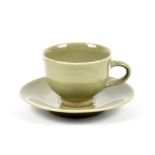 HARRY DAVIS (1910-1986) & MAY DAVIS (1914-1998) for Crowan Pottery; a small stoneware cup and saucer