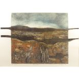 PETER CLOUGH (born 1944); 'Rough Moor', a collagraph print, AP original, signed and dated 2008, 39.5