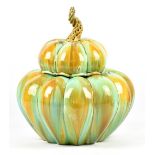 KATE MALONE (born 1959); 'Big Pumpkin Pot' (1997), earthenware with crystalline glaze to interior