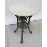 A Britannia cast iron pub table.