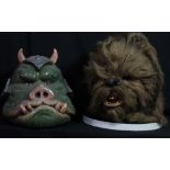 STAR WARS; two busts, Chewbacca and Gamorrean Guard, height of Chewbacca including base approx
