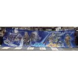 STAR WARS; a huge reprinted banner depicting characters from the Original Trilogy, approx 300 x
