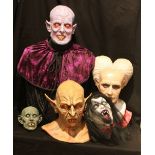 A group of vampire busts to include one modelled on Dracula after actor Gary Oldman, a Mr Barlow