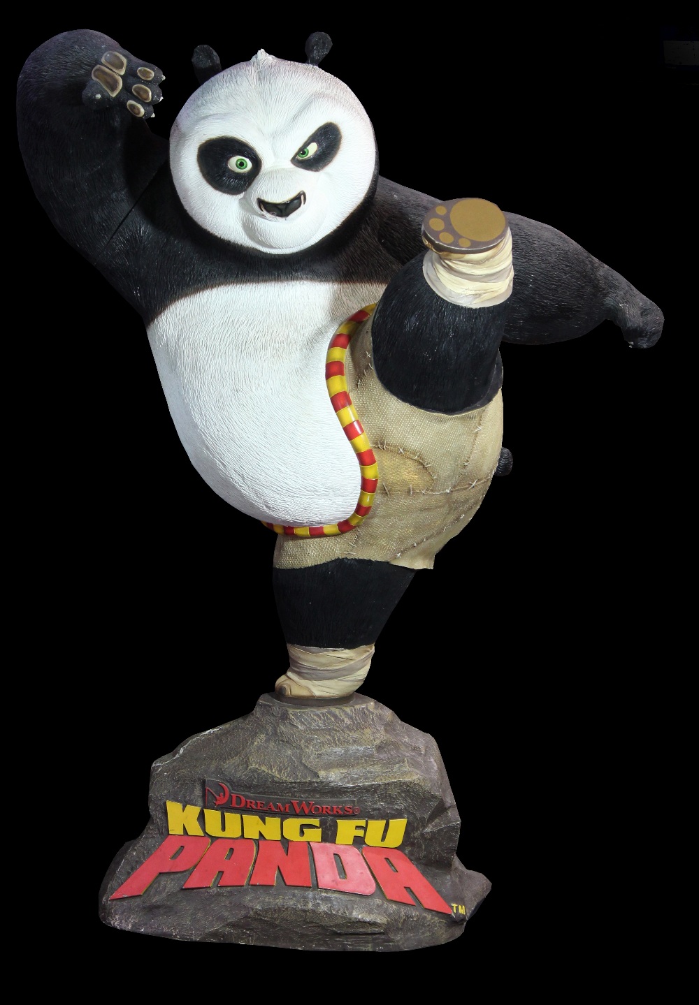 OXMOX & KUNG FU PANDA; a large Po figure, base inscribed 'Dreamworks Kung Fu Panda', plaque to base,