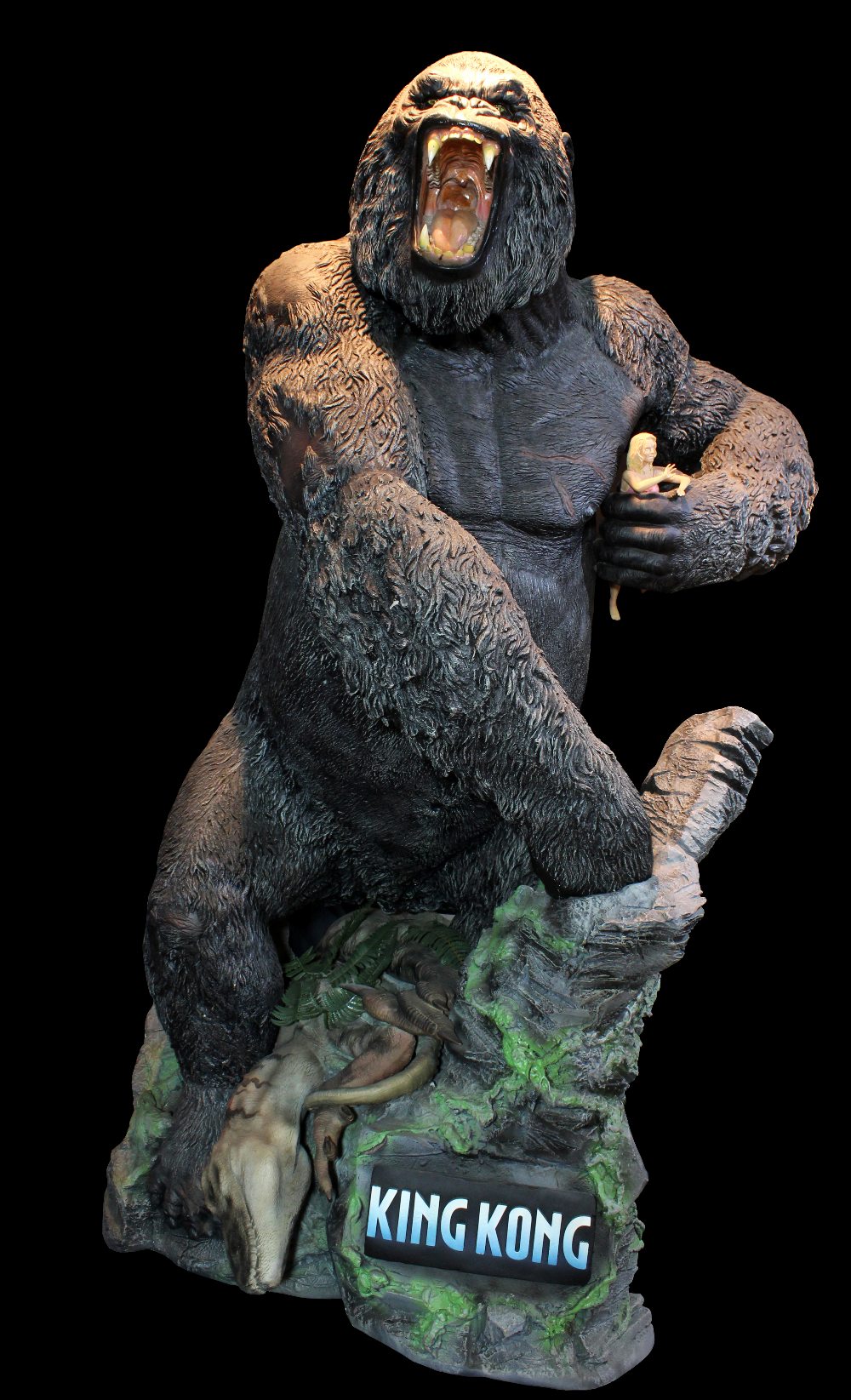 OXMOX & KING KONG; a good and large figure of King Kong holding Ann Darrow and standing above a