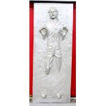STAR WARS; a large fibreglass plaque depicting Han Solo encased in carbonite, height 195cm, and