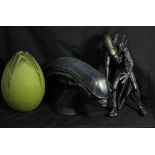 ALIEN; six figures and collectors' items including facehugger, length 120cm, 25th Anniversary DVD