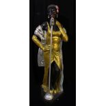 A large Ella Fitzgerald figure in gold dress, height approx 185cm.