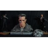 THE TERMINATOR; a bust of the Terminator as depicted in Terminator 2, height including base 39cm,