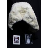 JEAN ALEXANDER; her white fur stole with photograph depicting the Coronation Street star wearing the