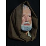 STAR WARS; a bust of Obi Wan Kenobi in brown hood, height approx 33cm.