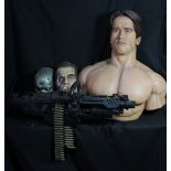 THE TERMINATOR; a bust of Arnold Schwarzenegger, height approx 62cm, Model 101 head, face mask and