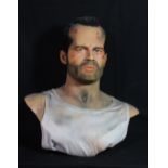 DIE HARD; a bust of John McClane modelled after Bruce Willis wearing trademark vest, height approx