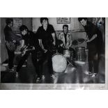 THE BEATLES; a signed limited edition print by Jim Hughes, 'The Silver Beetles Auditioning for Larry