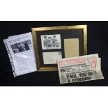 THE BEATLES; a rare letter from Mimi Smith, Aunt of John Lennon, with original envelope, also a