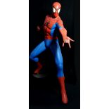 OXMOX & MARVEL; a large sectional figure of Spider-Man in webslinger pose, height approx 162cm.