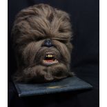 STAR WARS; a bust of Chewbacca on square section base bearing plaque stamped '791 of 7500', height