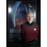STAR TREK NEXT GENERATION; a bust of Captain Jean-Luc Picard modelled after Sir Patrick Stewart,