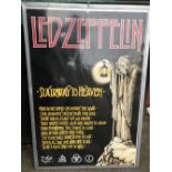 LED-ZEPPELIN; a 'Stairway to Heaven' advertisement poster, approx 90 x 60cm, framed.Additional