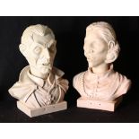 Two vampiric busts with voice functionality, height 45cm.Additional InformationSold as seen and with