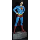 OXMOX & DC; a large Superman Returns figure modelled after Brandon Routh on shaped base inscribed '