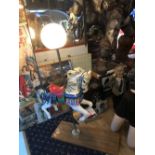 A small carousel horse now fitted as a lamp, height approx 150cm.