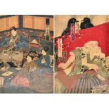 TOYOKUNI III (Utagawa Kunisada); an early to mid-19th century Japanese coloured woodblock print