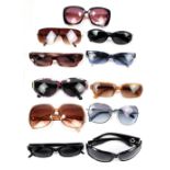 A quantity of sunglasses including Gucci, Guess, Donna Karan, and Nina Ricci (11).