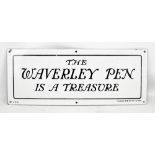 A vintage advertising enamel sign 'The Waverley Pen is a Treasure' by Falkirk Iron Co Ltd, 20.5 x