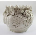 A late 19th/early 20th century Belleek jardinière,