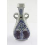 Royal Doulton; a Secessionist twin-handled flask vase,